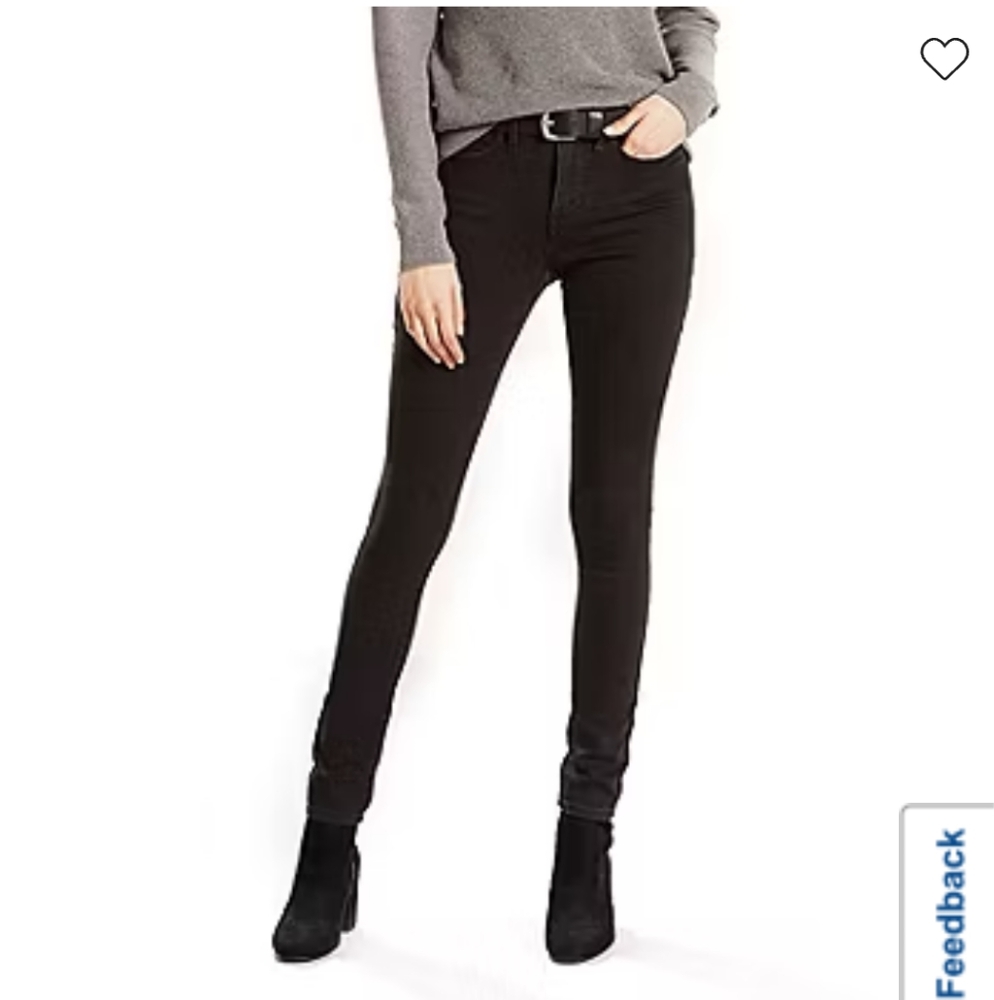 Levi's Women's Black Mid-Rise Skinny Jeans